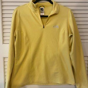 Women's Bright Yellow North Face Lightweight Fleece ¼ Zip
